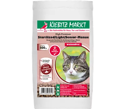 Kiebitzmarkt High Premium Sterilized / Light / Senior-Menue weizenfrei