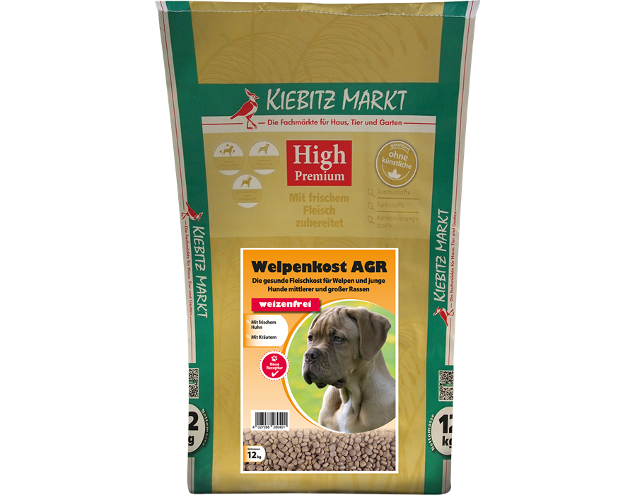 Kiebitzmarkt High Premium Welpenkost AGR weizenfrei 1 kg
